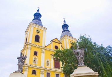 Eger, Macaristan - 29 Haziran 2018: Kilisesi, St. Bernard eğri '
