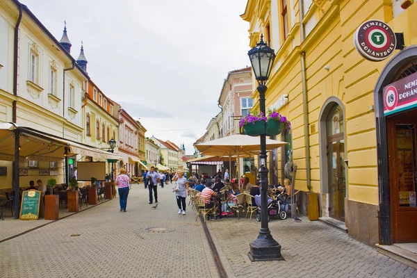 Eger Węgry Czerwca 2018 Architektura Starego Miasta Mieście Eger Węgry — Zdjęcie stockowe