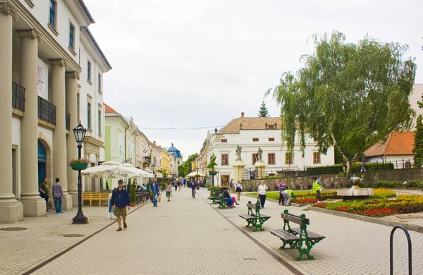 Eger Hungria Junho 2018 Arquitetura Cidade Velha Eger Hungria — Fotografia de Stock