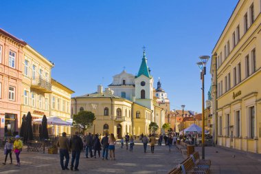 Lublin, Polonya - 15 Ekim 2018: Kutsal ruh, Lublin, kilise