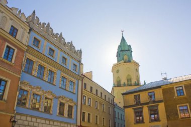 Lublin, Polonya - 15 Ekim 2018: Teslis prensibine kule, eski kasaba Lublin