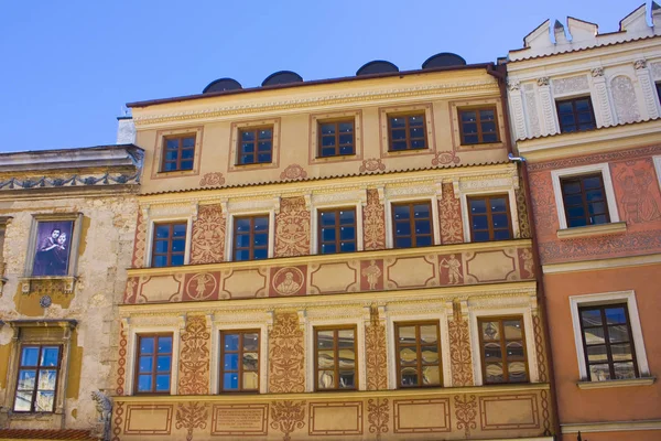 Люблин Польша Октября 2018 Года Фасады Старых Зданий Рыночной Площади — стоковое фото