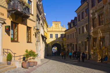 Lublin, Polonya - 15 Ekim 2018: Grodzka kapısı, eski kasaba Lublin