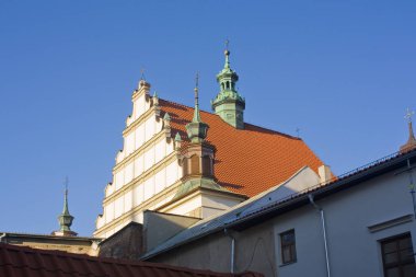Lublin, Polonya - 15 Ekim 2018: Dominik Kilisesi St Stanislaus Bishop ve şehit Old Town, Lublin