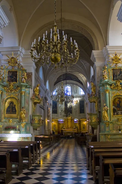 Lublin Polska Października 2018 Wnętrze Dominikański Kościół Stanisława Biskupa Męczennika — Zdjęcie stockowe