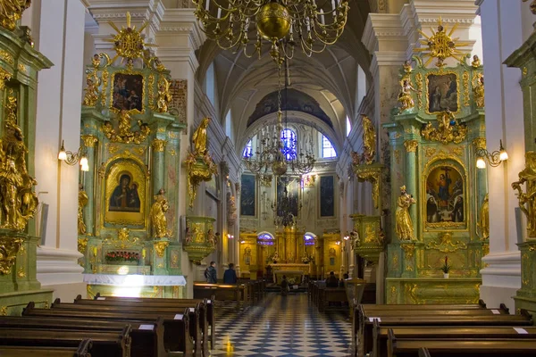 Lublin Polen Oktober 2018 Interiör Dominikanska Kyrkan Stanislaus Biskop Och — Stockfoto