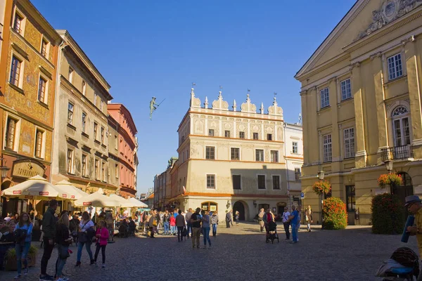 Lublin Polen Oktober 2018 Marktplatz Der Altstadt Von Lublin — Stockfoto