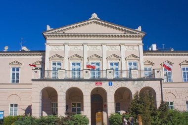 Lublin, Polonya - 15 Ekim 2018: Lubomirski sarayda (Maria Curie-Sklodowska Üniversitesi) Old Town, Lublin