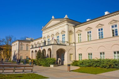 Lublin, Polonya - 15 Ekim 2018: Lubomirski sarayda (Maria Curie-Sklodowska Üniversitesi) Old Town, Lublin