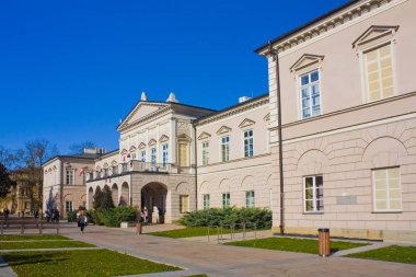 Lublin, Polonya - 15 Ekim 2018: Lubomirski sarayda (Maria Curie-Sklodowska Üniversitesi) Old Town, Lublin