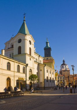Lublin, Polonya - 15 Ekim 2018: Kutsal ruh, Lublin, kilise