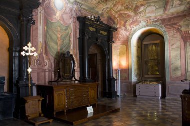 Lublin, Polonya - 15 Ekim 2018: İç Lublin Katedrali, Saint John Baptist ve Saint John Evangelist Eski kentte