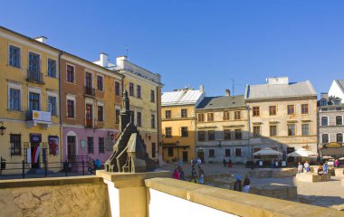 Lublin, Polonya - 15 Ekim 2018: St. Michael Church Po Farze Meydanı, Lublin, Metal modeli