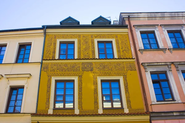 Lublin Poland October 2018 Facades Old Buildings Market Square Lublin — Stock Photo, Image