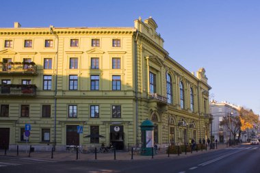 Lublin, Polonya - 15 Ekim 2018: Juliusz Osterwa tiyatro, eski kasaba Lublin