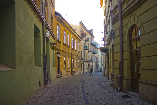 Lublin Polska Października 2018 Starożytnej Ulicy Starego Miasta Lublinie — Zdjęcie stockowe