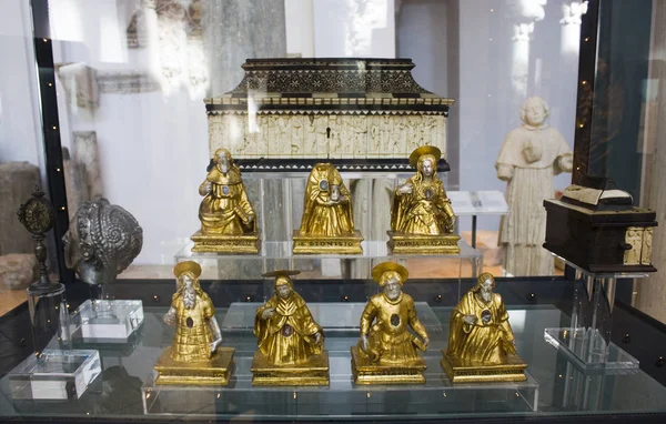 Amalfi Itália Março 2018 Esculturas Santos Catedral Santo André Duomo — Fotografia de Stock