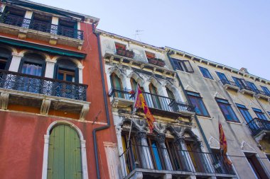 Venice, İtalya - 13 Ekim 2017: Tipik mimari Venedik