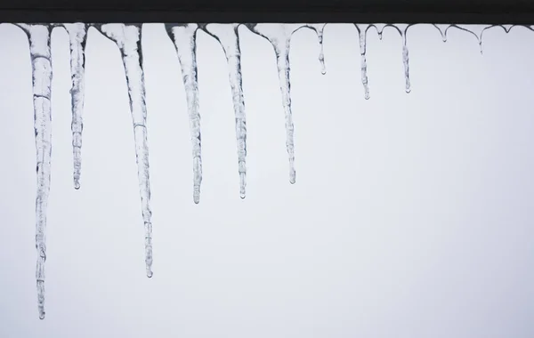 Icicles Front Sky — Stock Photo, Image