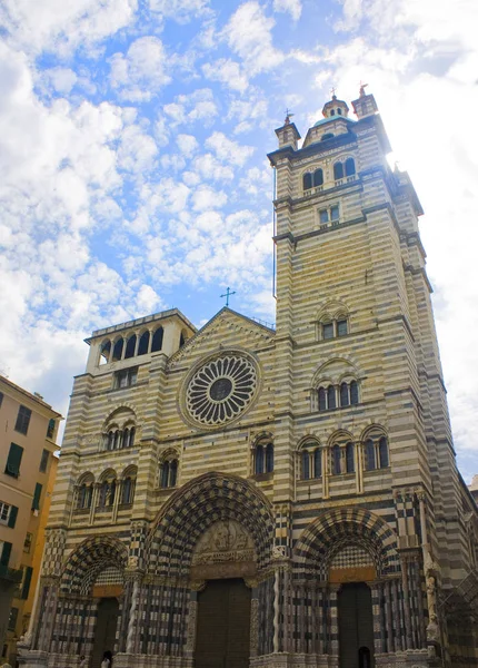 Genua Włochy Jule 2018 Katedra Świętego Wawrzyńca Lorenzo Genui — Zdjęcie stockowe