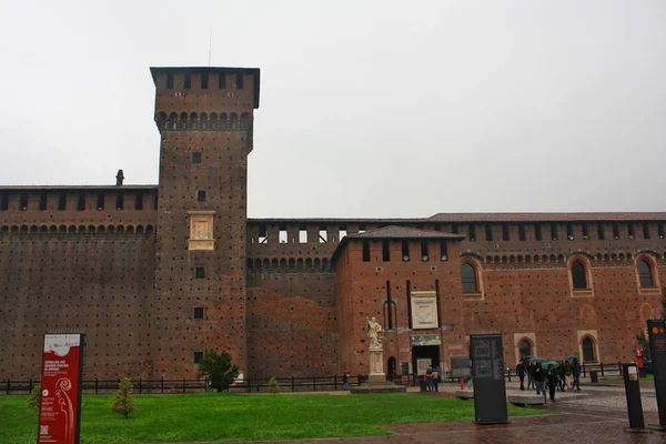 Italia Milán Noviembre 2017 Castillo Sforzesco Milán —  Fotos de Stock