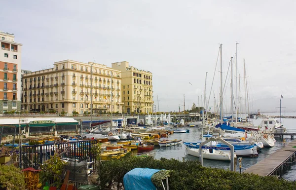 Nápoles Itália Março 2018 Vista Nápoles Vista Porto Golfo Nápoles — Fotografia de Stock