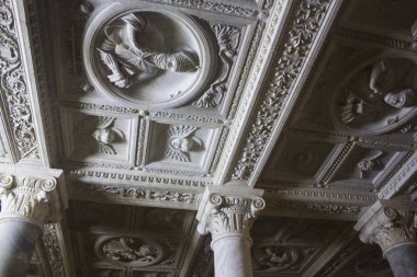 Naples, İtalya - 5 Mart 2018: Tavan, Şapel, Sukkorpo (St. Januarius Crypt) Napoli Katedrali Duomo di San Gennaro (veya katedral Meryem Varsayım), İtalya