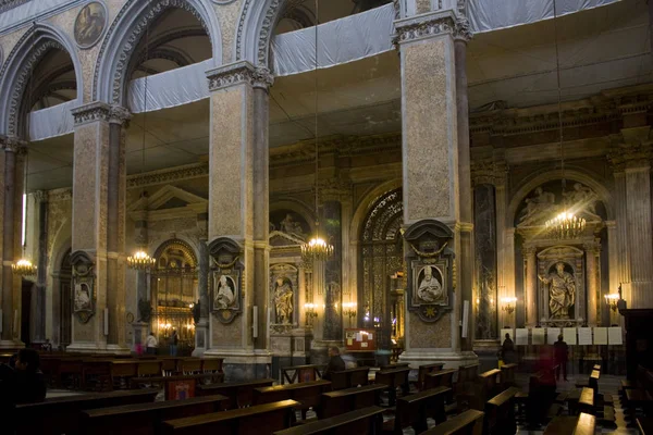 Napoli Italia Mars 2018 Innvendig Napolikatedralen Duomo San Gennaro Eller – stockfoto