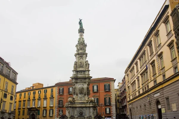 Nápoly Olaszország Március 2018 Ban Makulátlan Piazza Del Ges Nuovo — Stock Fotó