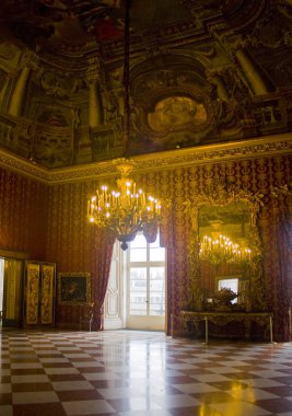 Naples, İtalya - 5 Mart 2018: İç Palazzo Reale doğum Via del Plebiscito Napoli, İtalya