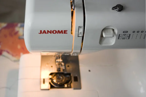 Kyiv Ukraine May 2018 Close View Fragment Sewing Machine Janome — Stock Photo, Image