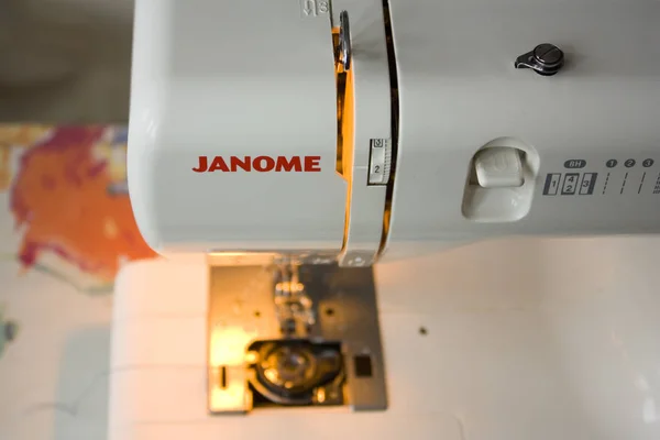 Kyiv Ukraine May 2018 Close View Fragment Sewing Machine Janome — Stock Photo, Image