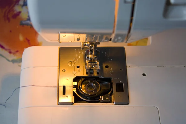 Close View Fragment Sewing Machine — Stock Photo, Image