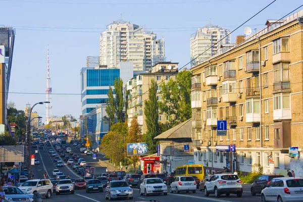 Kyiv Ukraine September 2018 Traffic Jams Kyiv — Stock Photo, Image