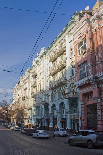 Kiev Ucrania Febrero 2019 Hermoso Edificio Calle Arquitecto Gorodetsky Kiev — Foto de Stock
