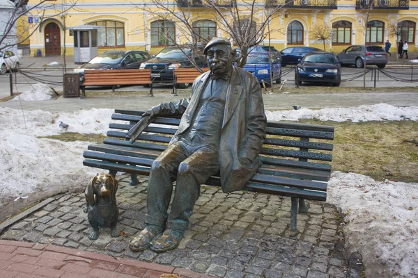 Kiev Ukraine Février 2019 Monument Célèbre Acteur Ukrainien Nikolaï Iakovtchenko — Photo