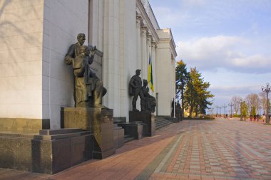 Kiev, Ukrayna - 17 Şubat 2019: Ukrayna Bina Parlamento (Verkhovna Rada) Kiev 