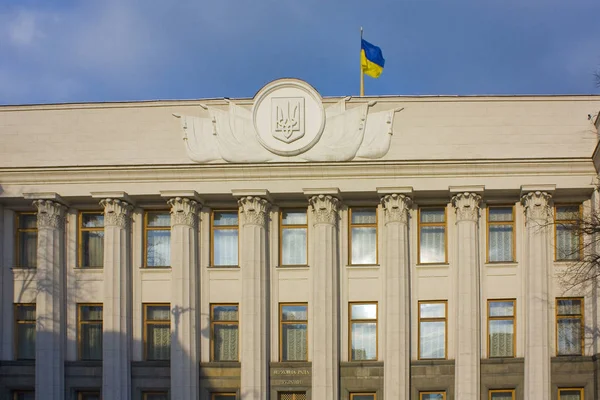 Kiev Ucrânia Fevereiro 2019 Construção Parlamento Ucraniano Verkhovna Rada Kiev — Fotografia de Stock