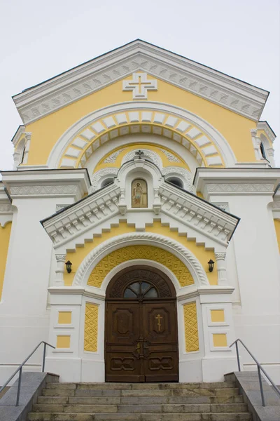 Jitomir Ukraine Février 2019 Entrée Cathédrale Sainte Transfiguration Jitomir — Photo