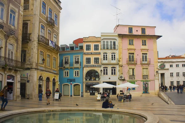 Coimbra Portekiz Mart 2019 Oito Maio Meydanı Eski Kasaba Coimbra — Stok fotoğraf