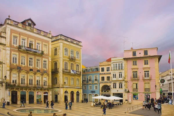 Coimbra Portugalia Marca 2019 Oito Maio Placu Starego Miasta Coimbra — Zdjęcie stockowe