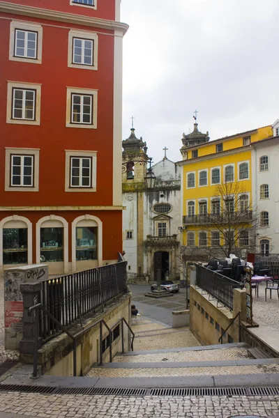 Coimbra Portekiz Mart 2019 Kilisesi Saint Bartolomen Praça Comercio Meydanı — Stok fotoğraf