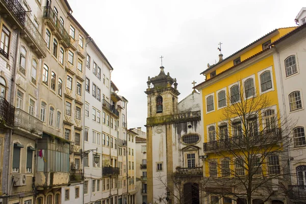 Coimbra Portekiz Mart 2019 Kilisesi Saint Bartolomen Praça Comercio Meydanı — Stok fotoğraf