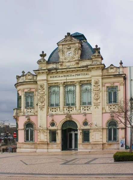 Coimbra Portugal March 2019 Ancient Bank Building Banco Portugal Largo — Stock Photo, Image