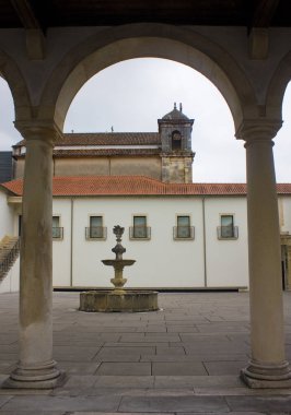 Coimbra, Portekiz - 1 Mart 2019: İç avlusu Ulusal Müzesi Machado de Castro Coimbra eski üst kentte