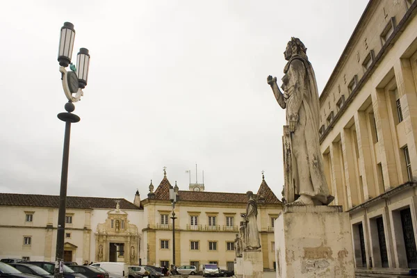 Coimbra Portogallo Marzo 2019 Statua Safo Fronte Alla Facultade Letras — Foto Stock