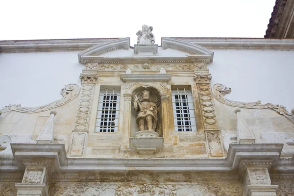 Coimbra Portugal Março 2019 Rica Decoração Entrada Famosa Universidade Coimbra — Fotografia de Stock