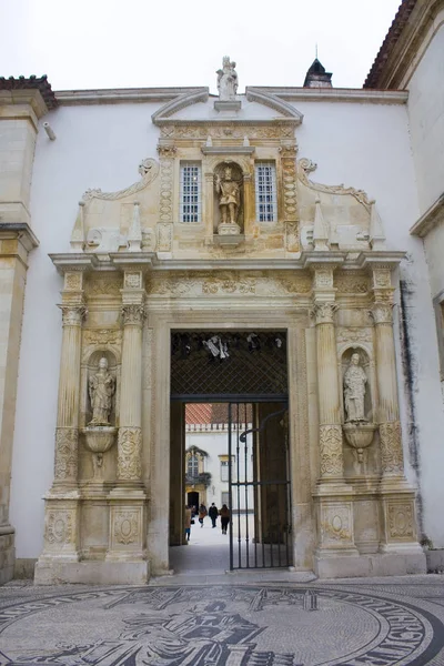 Coimbra Portugal Março 2019 Entrada Famosa Universidade Coimbra — Fotografia de Stock