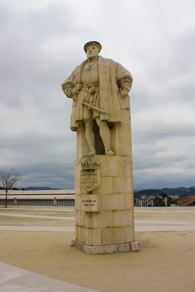 Coimbra Portugal Março 2019 Monumento João Iii Rei Portugal Século — Fotografia de Stock