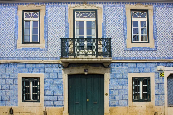 Lisboa Portugal Março 2019 Edifícios Antigos Com Azulejo Distrito Belém — Fotografia de Stock